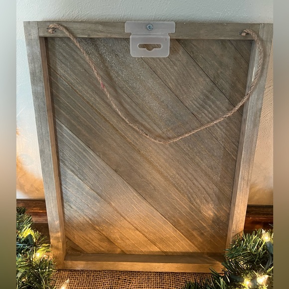 Hand made lace Christmas tree wall art. Warm and cozy farmhouse vibe! - Picture 2 of 2